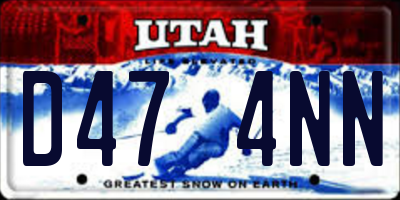 UT license plate D474NN