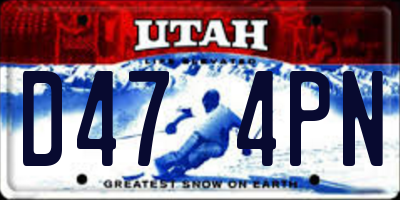UT license plate D474PN