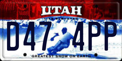 UT license plate D474PP