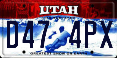 UT license plate D474PX