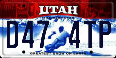 UT license plate D474TP