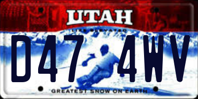 UT license plate D474WV