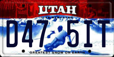 UT license plate D475IT