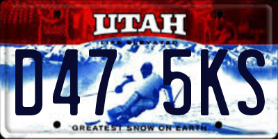 UT license plate D475KS