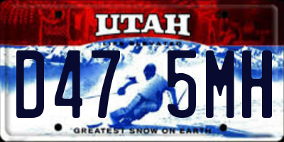 UT license plate D475MH