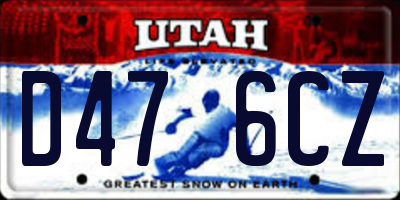 UT license plate D476CZ