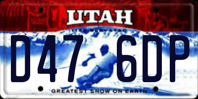 UT license plate D476DP