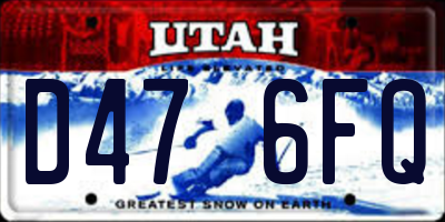 UT license plate D476FQ