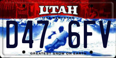 UT license plate D476FV