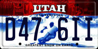 UT license plate D476II