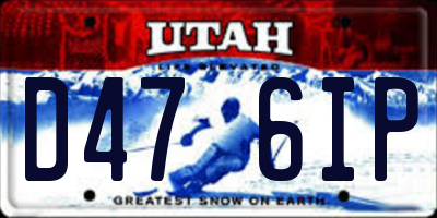 UT license plate D476IP