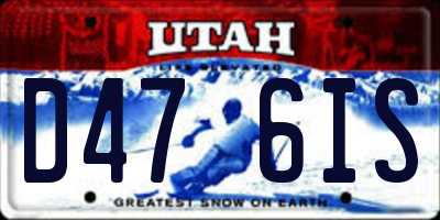 UT license plate D476IS