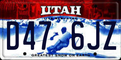 UT license plate D476JZ