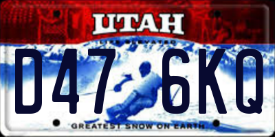 UT license plate D476KQ