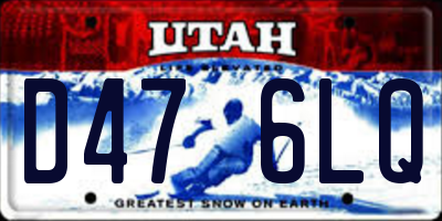 UT license plate D476LQ