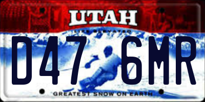 UT license plate D476MR