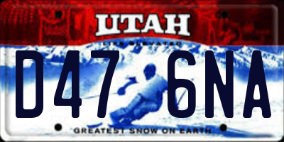 UT license plate D476NA