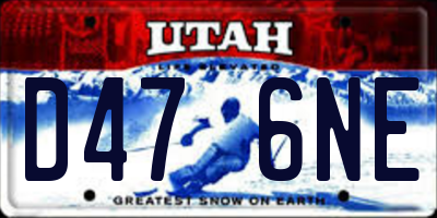 UT license plate D476NE