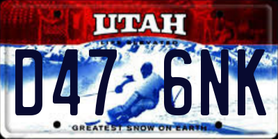 UT license plate D476NK
