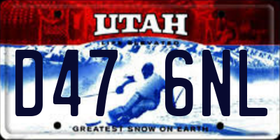 UT license plate D476NL
