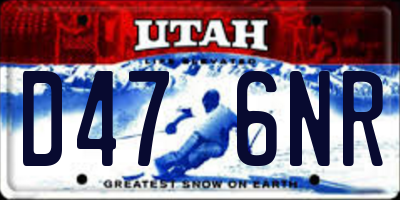 UT license plate D476NR