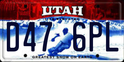 UT license plate D476PL