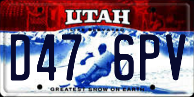 UT license plate D476PV