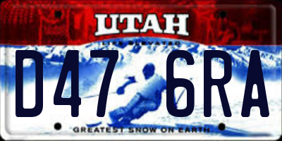 UT license plate D476RA