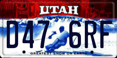 UT license plate D476RF
