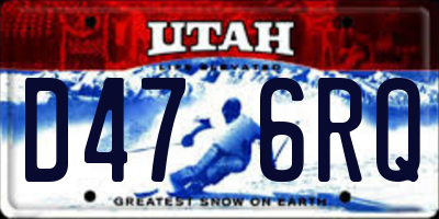 UT license plate D476RQ