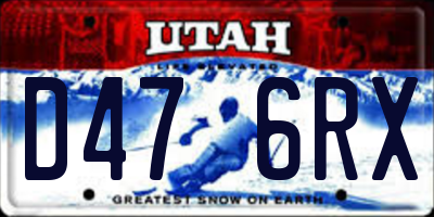UT license plate D476RX