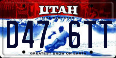 UT license plate D476TT