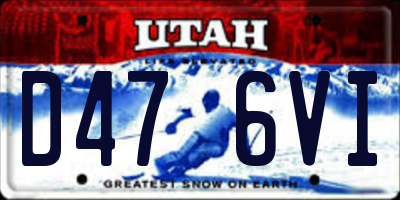 UT license plate D476VI