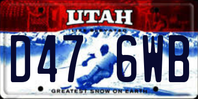 UT license plate D476WB