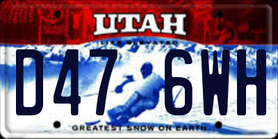UT license plate D476WH