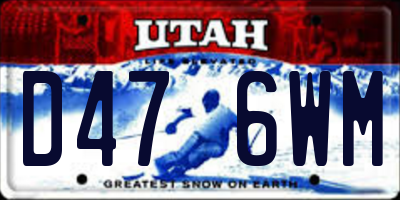 UT license plate D476WM