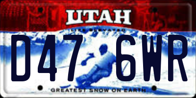 UT license plate D476WR