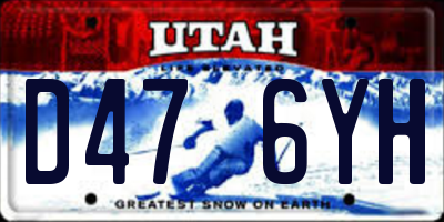 UT license plate D476YH