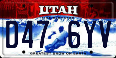 UT license plate D476YV