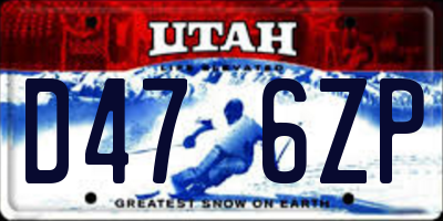 UT license plate D476ZP