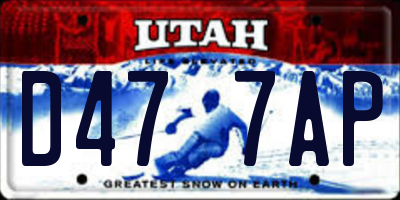 UT license plate D477AP