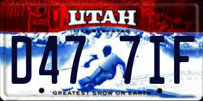 UT license plate D477IF
