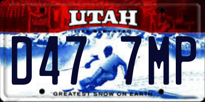 UT license plate D477MP