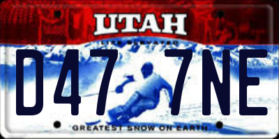 UT license plate D477NE