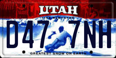 UT license plate D477NH