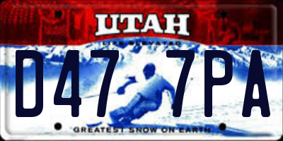 UT license plate D477PA