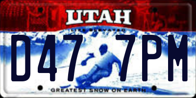 UT license plate D477PM