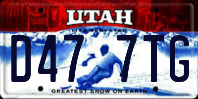 UT license plate D477TG