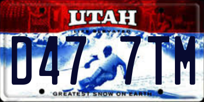 UT license plate D477TM