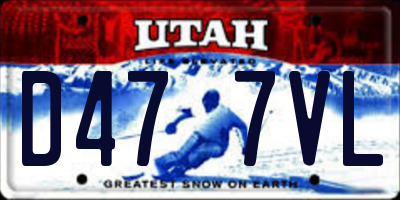 UT license plate D477VL